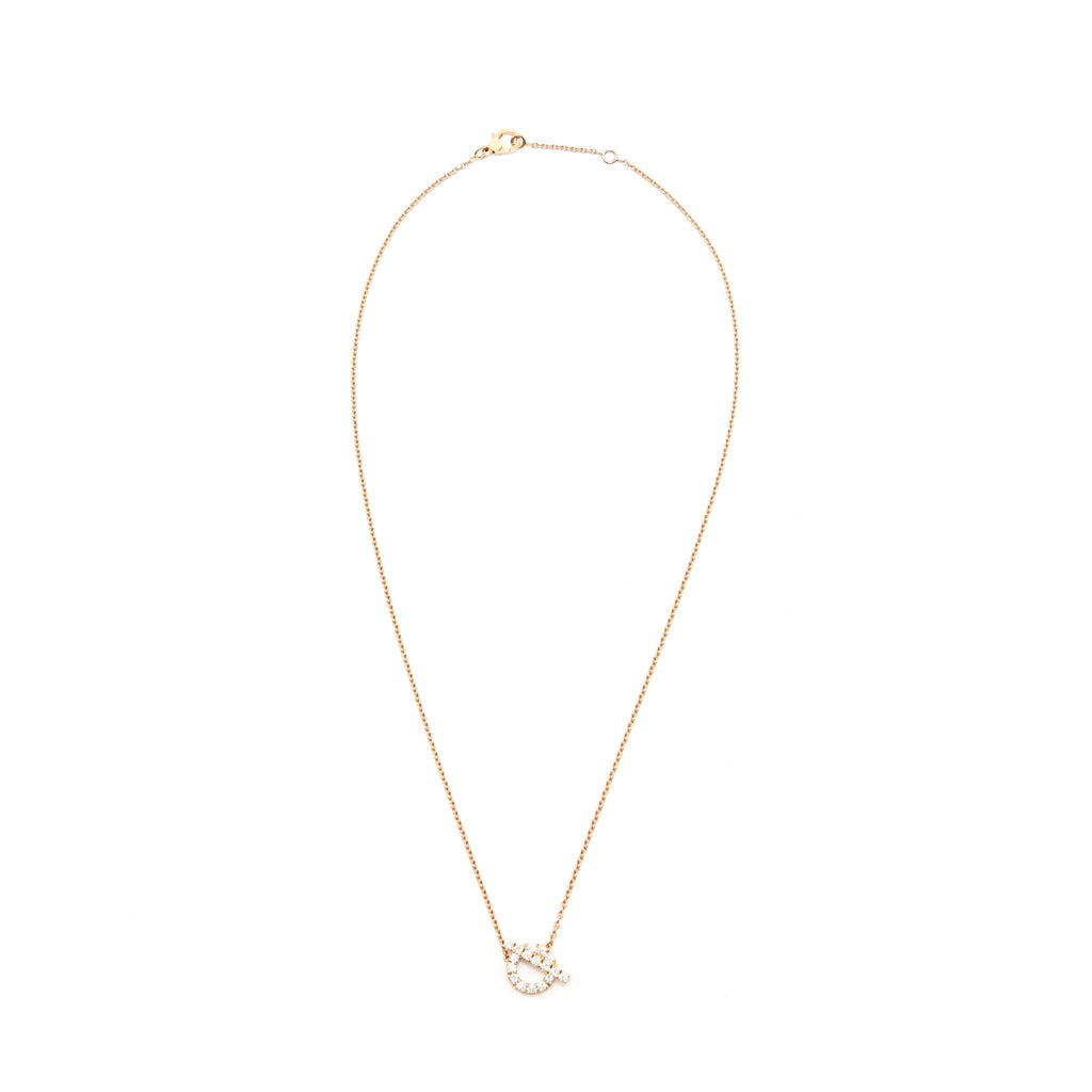 HERMES FINESSE PENDANT ROSEGOLD WITH DIAMONDS