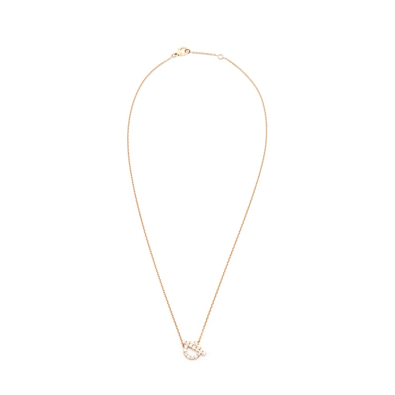 HERMES FINESSE NECKLACE ROSEGOLD WITH DIAMONDS