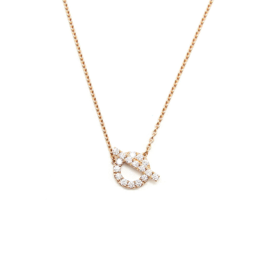 HERMES FINESSE NECKLACE ROSE GOLD