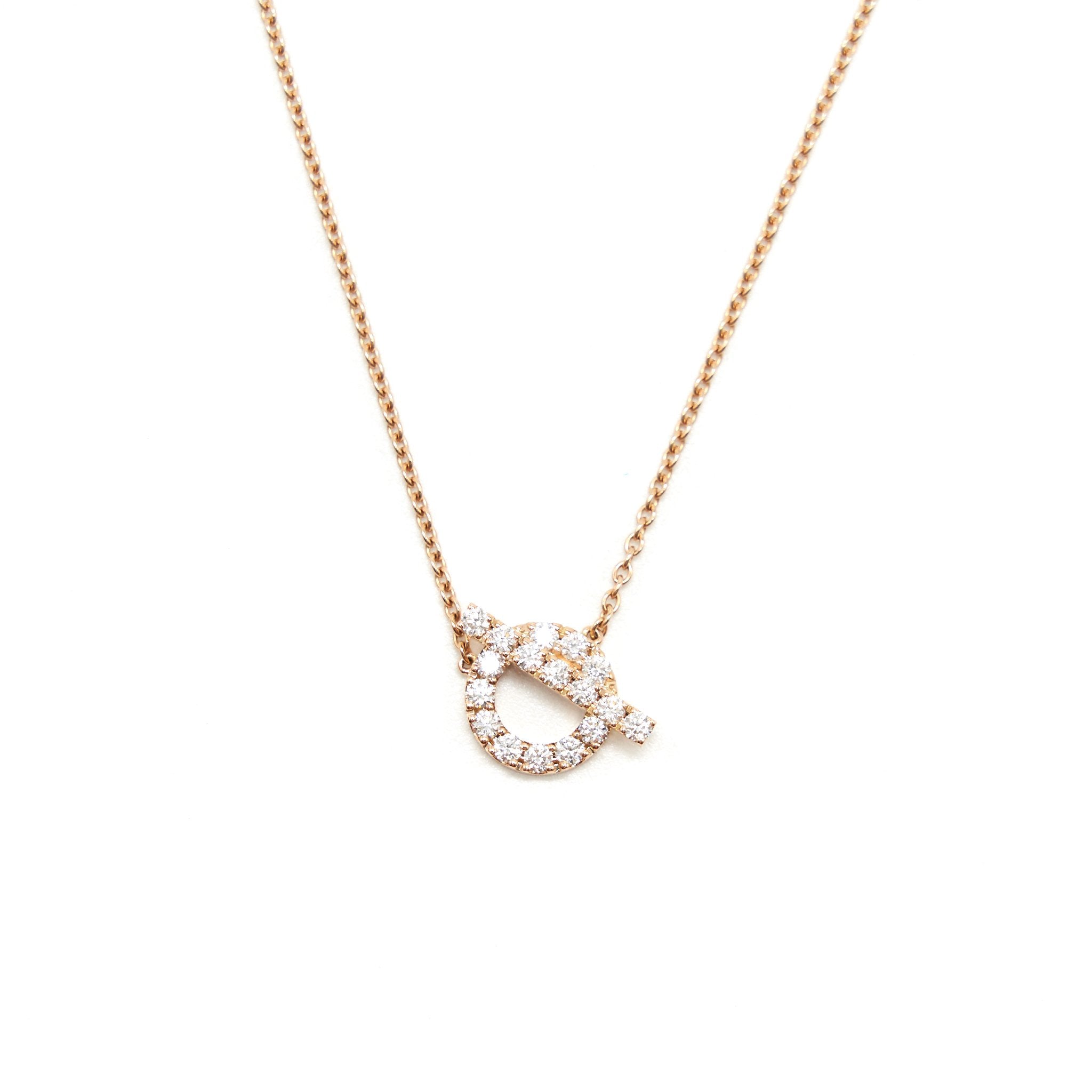 HERMES FINESSE NECKLACE ROSE GOLD