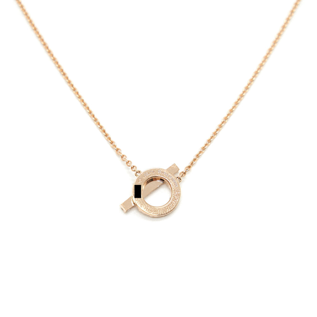 HERMES FINESSE NECKLACE ROSE GOLD WITH DIAMONDS
