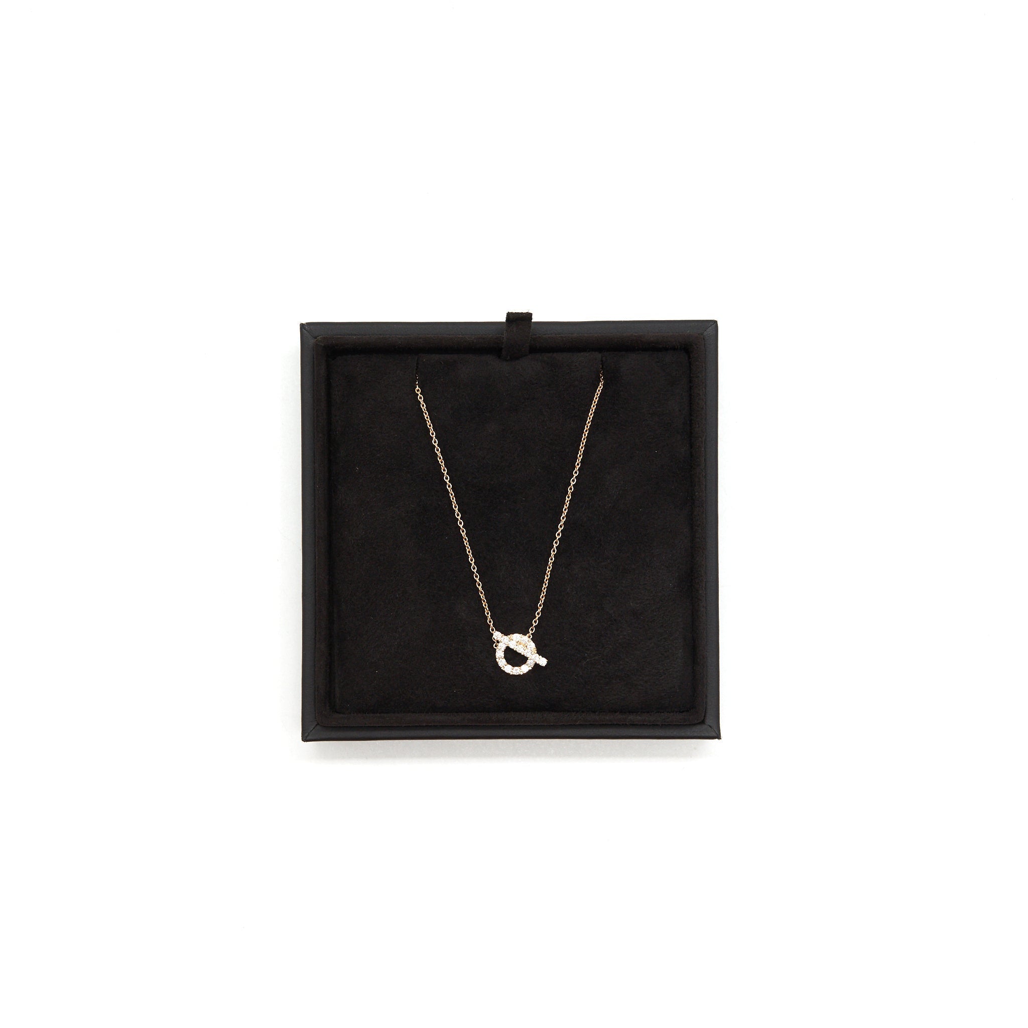 HERMES FINESSE PENDANT ROSEGOLD WITH DIAMONDS