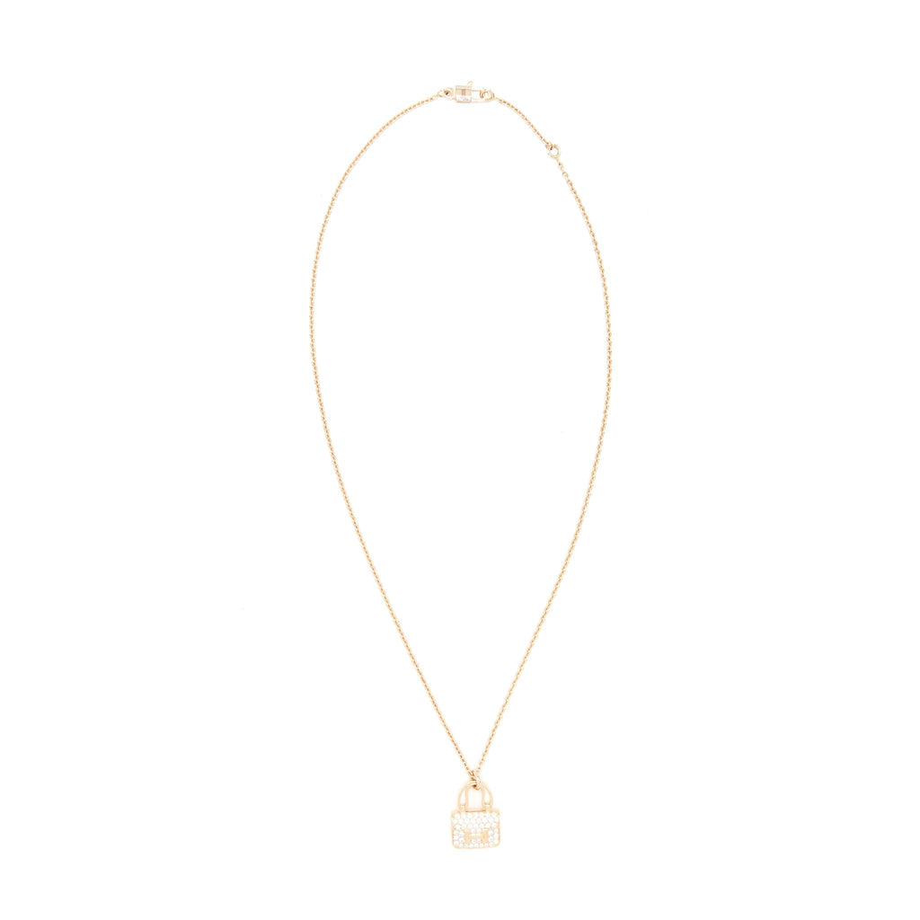 HERMES AULETTES CONSTANCE PENDANT ROSE GOLD WITH DIAMONDS