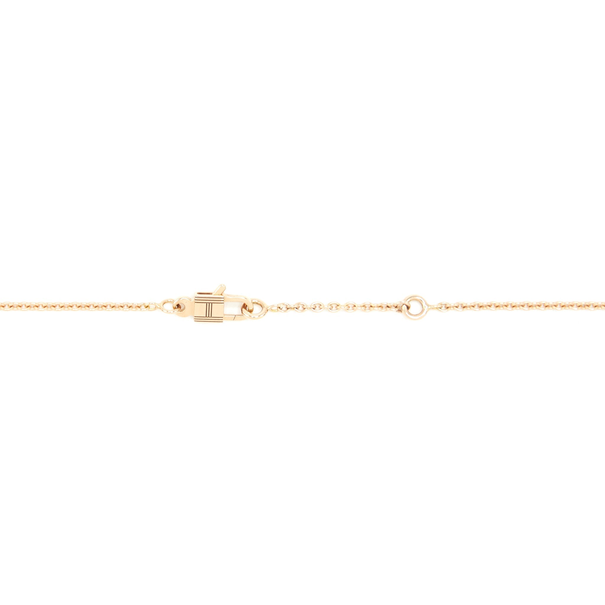 HERMES AULETTES CONSTANCE PENDANT ROSE GOLD WITH DIAMONDS