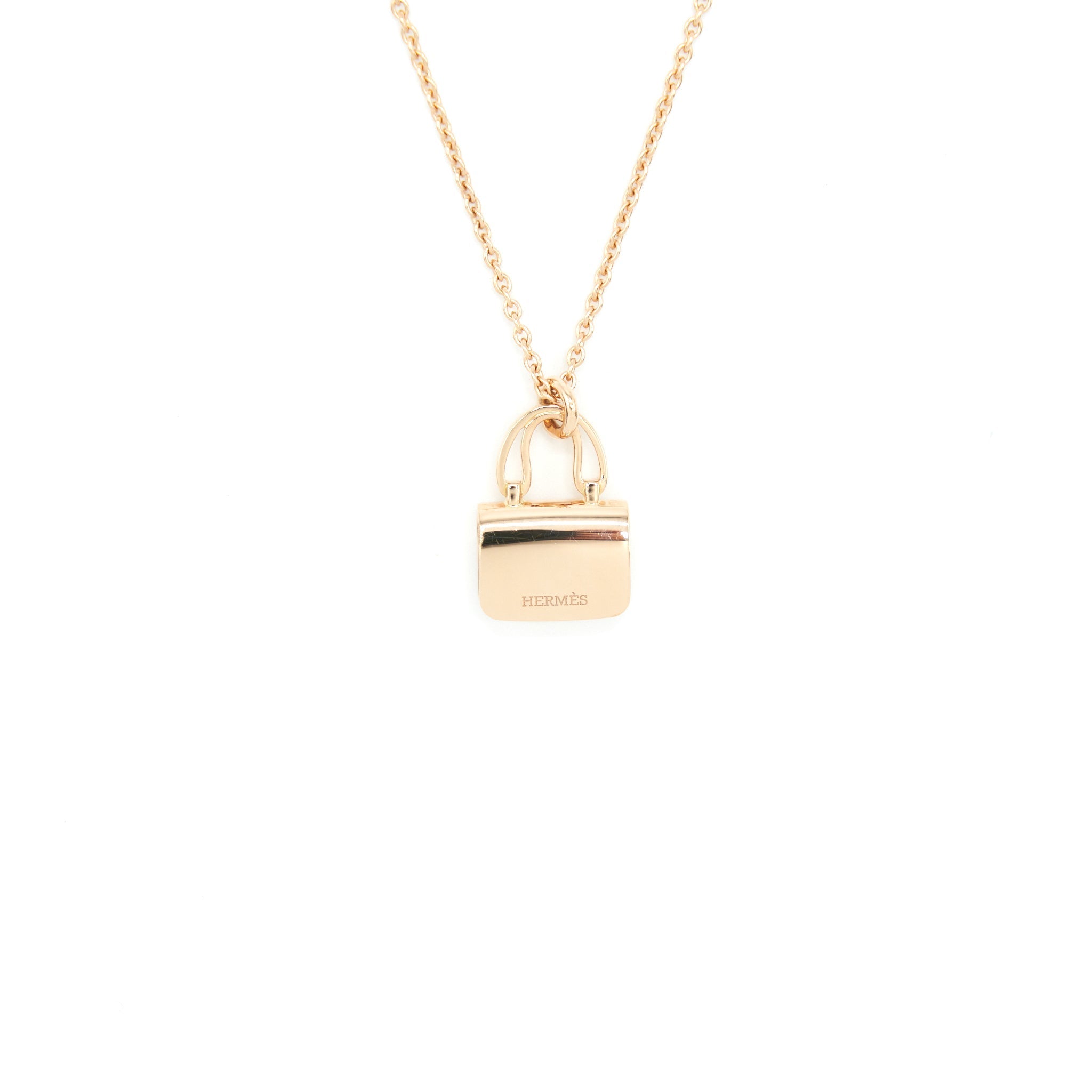 HERMES AULETTES CONSTANCE PENDANT ROSE GOLD WITH DIAMONDS