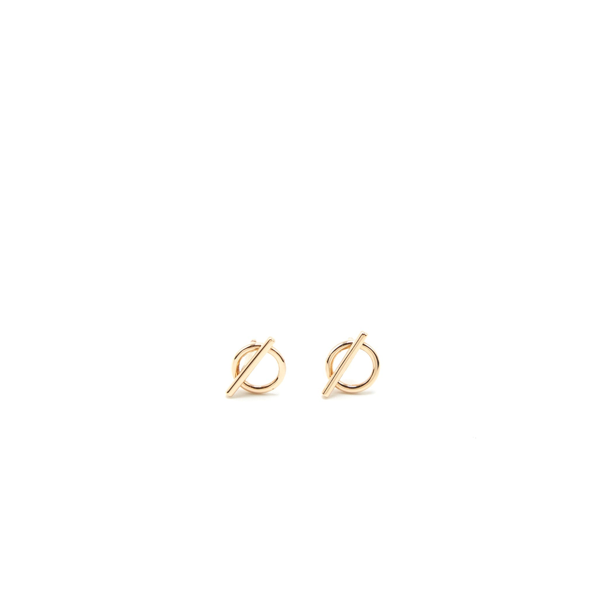 HERMES OREILLES PM ECHAPPEE EARRINGS 18K ROSE GOLD
