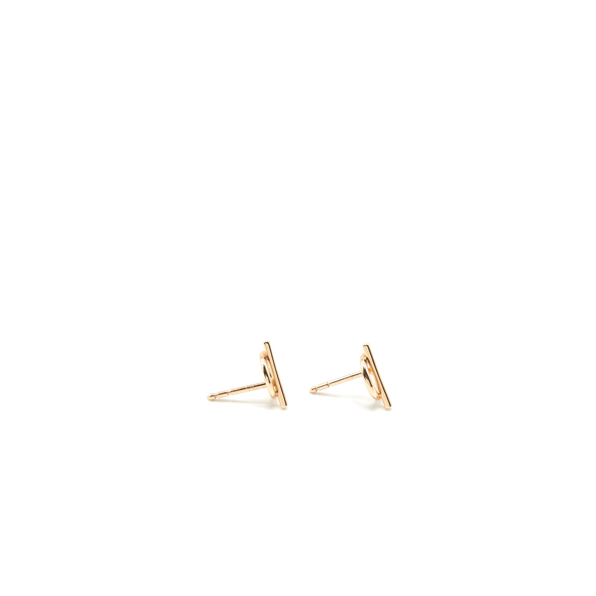 HERMES OREILLES PM ECHAPPEE EARRINGS 18K ROSE GOLD
