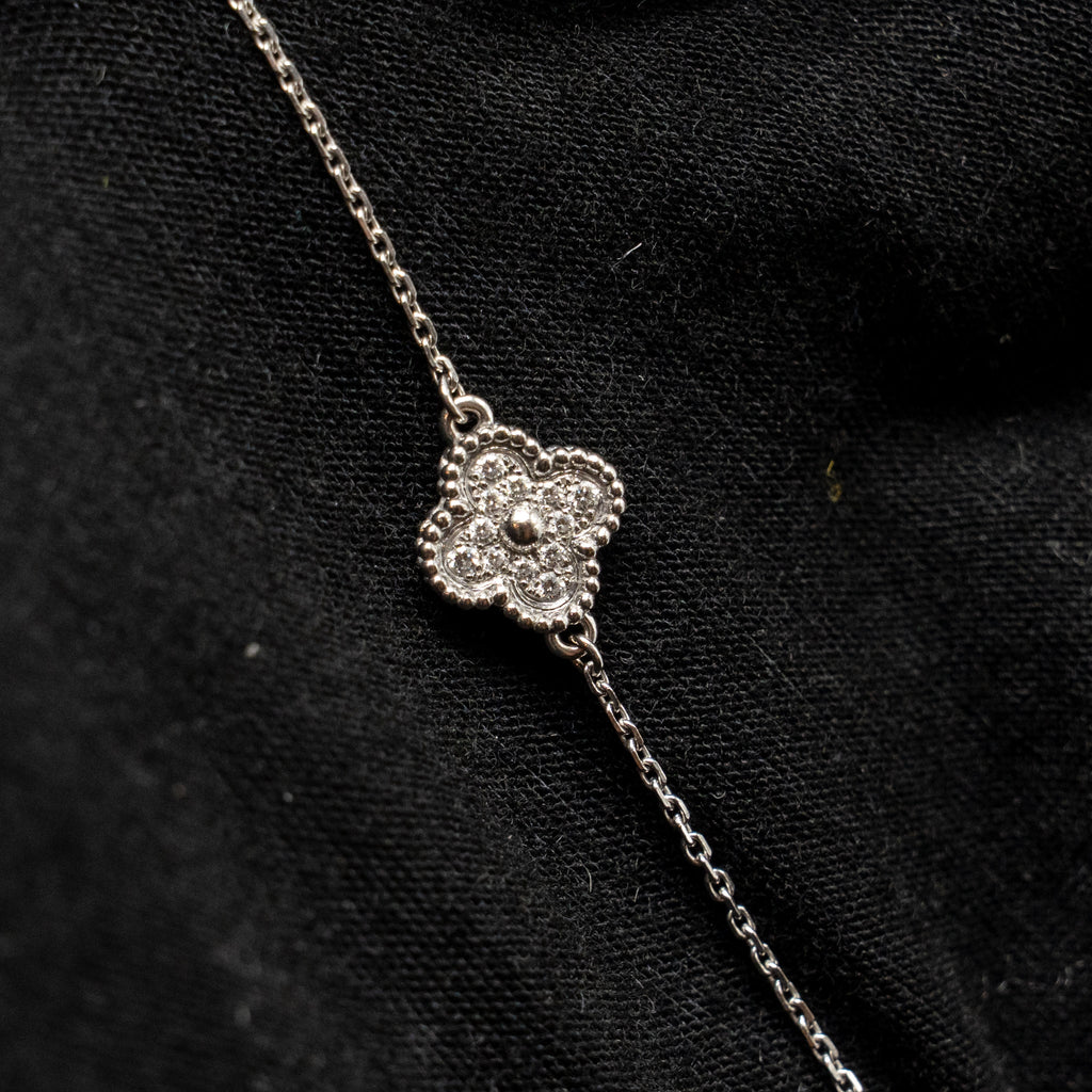 VAN CLEEF & ARPELS SWEET ALHAMBRA BRACELET WHITE GOLD DIAMONDS
