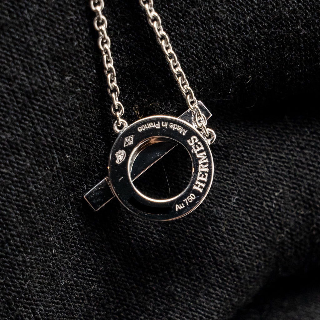 HERMES FINESSE PENDANT WHITE GOLD DIAMONDS