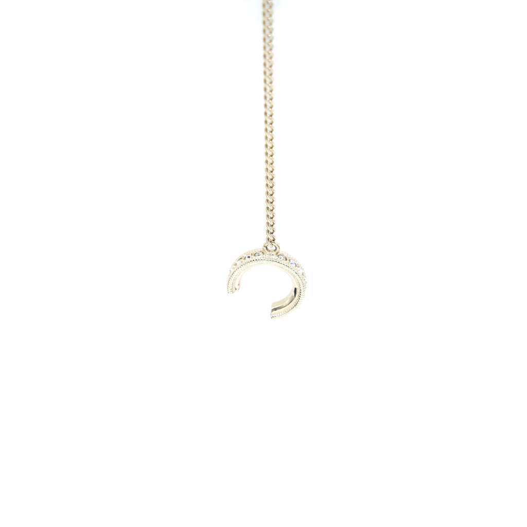 CHANEL ONE SIDE CC LOGO DROPPING EARRING