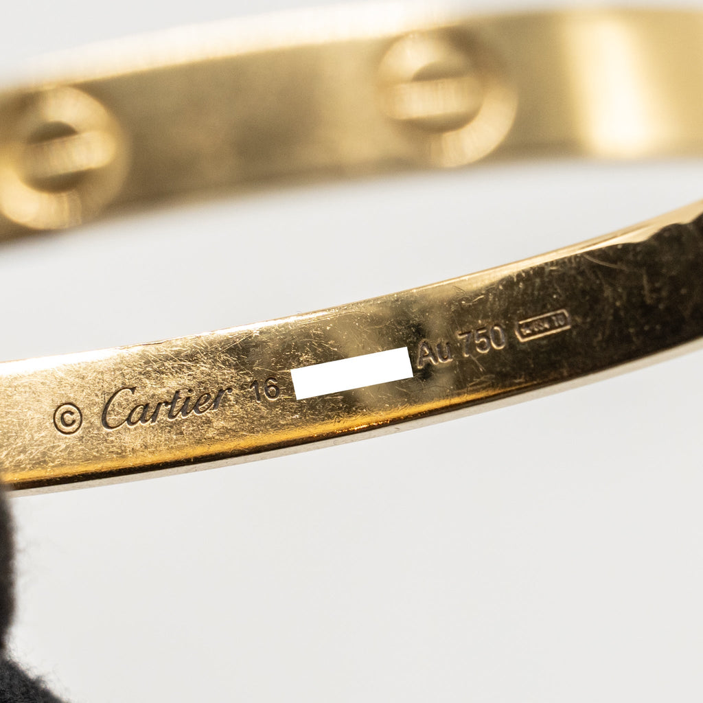 CARTIER LOVE BRACELET CLASSIC MODEL YELLOW GOLD