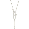 HERMES EVER CHAIN D'ANCRE NECKLACE, SMALL MODEL, 18K WHITE GOLD WITH DIMOND