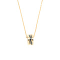 BVLGARI B.ZERO NECKLACE PINK GOLD BLACK CERAMIC