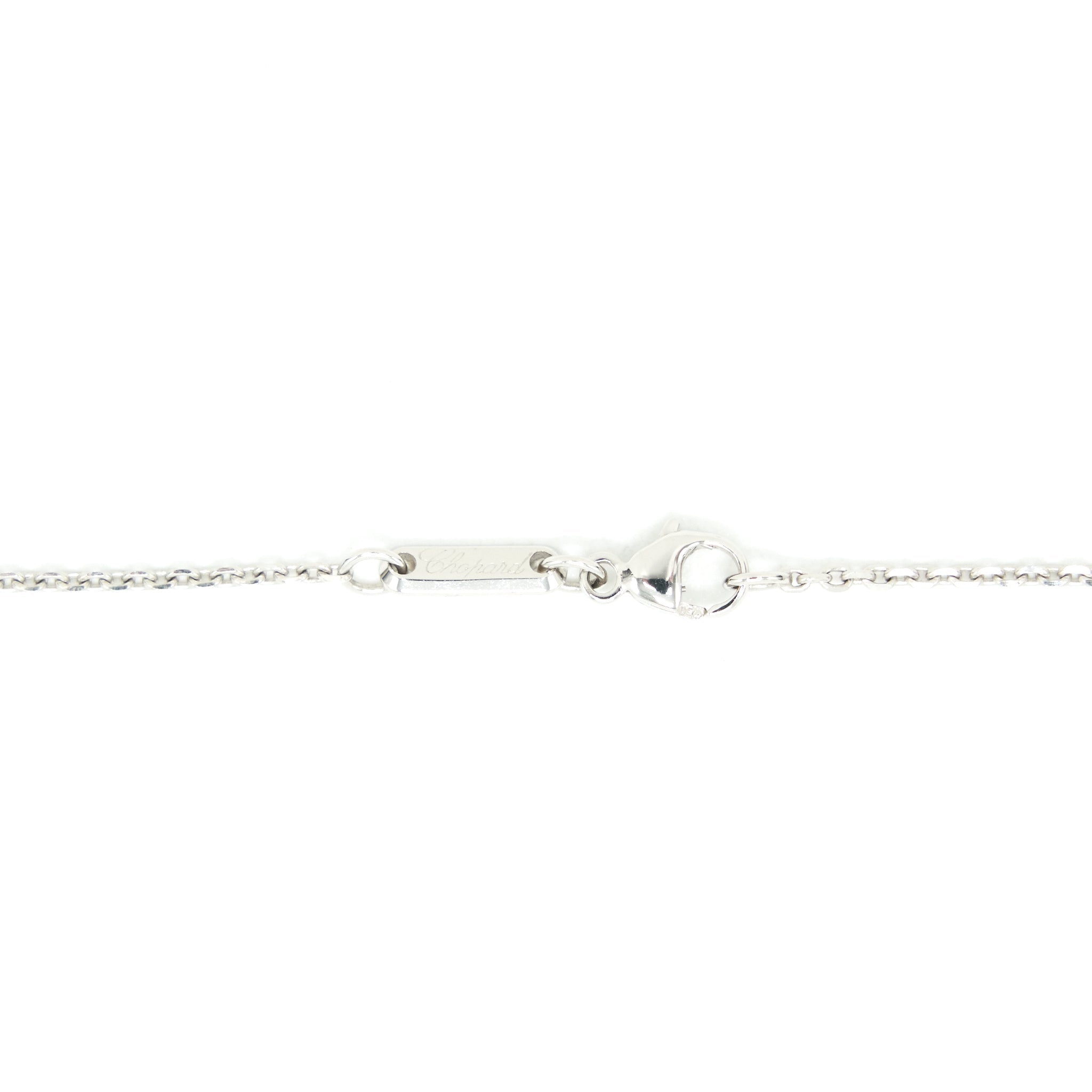 CHOPARD HAPPY DIAMONDS TEDDY BEAR PENDANT NECKLACE IN WHITE GOLD