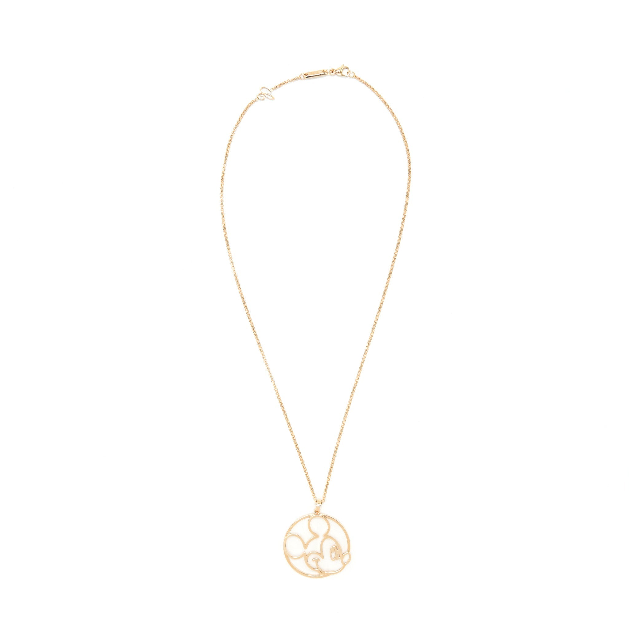 CHOPARD HAPPY MICKEY PENDANT NECKLACE IN ROSE GOLD