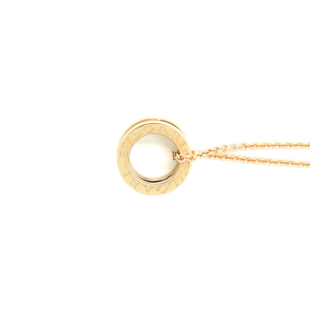 BVLGARI B.ZERO NECKLACE PINK GOLD BLACK CERAMIC