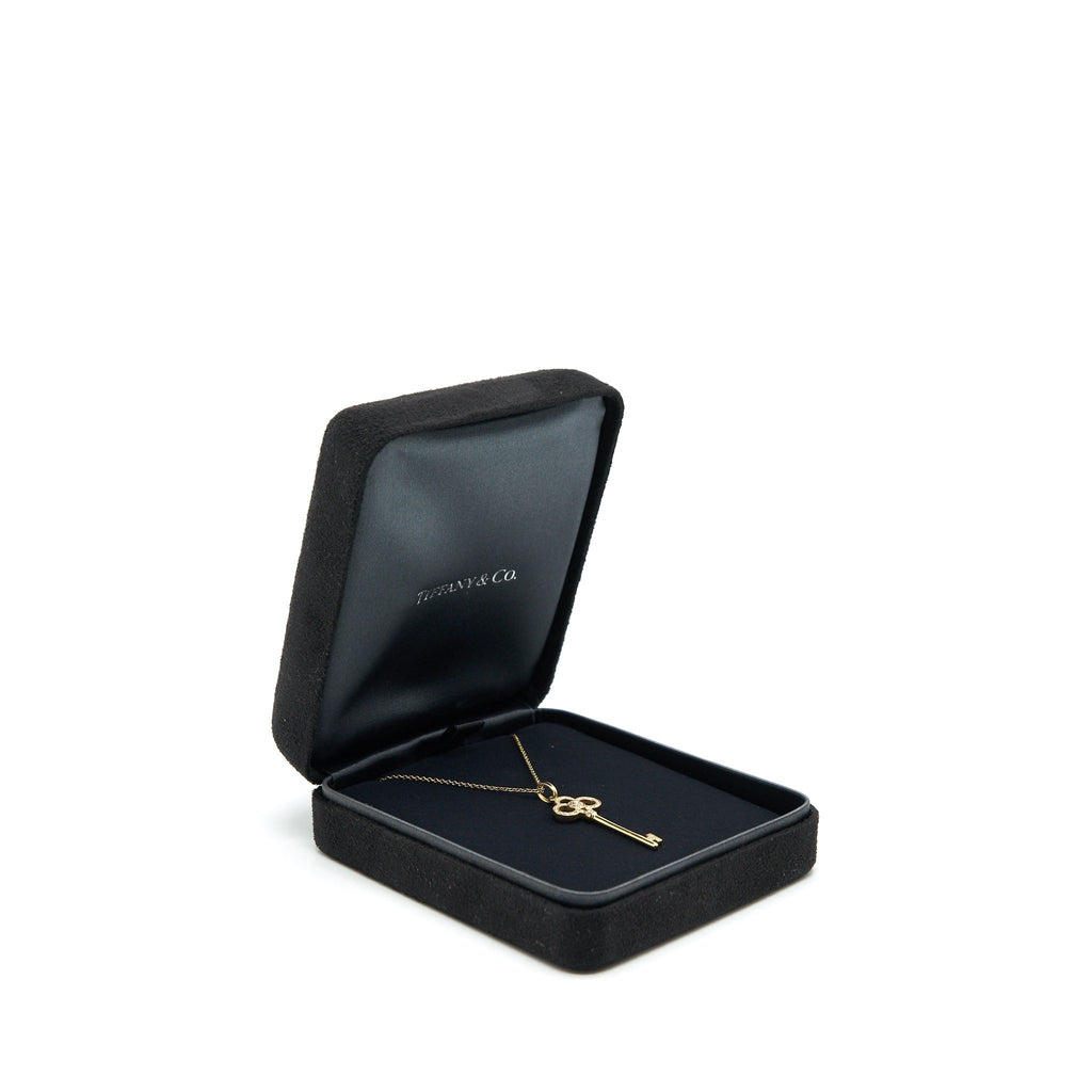 TIFFANY KEYS CROWN KEY PENDANT YELLOW GOLD WITH DIMONDS
