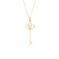 TIFFANY KEYS CROWN KEY PENDANT YELLOW GOLD WITH DIMONDS