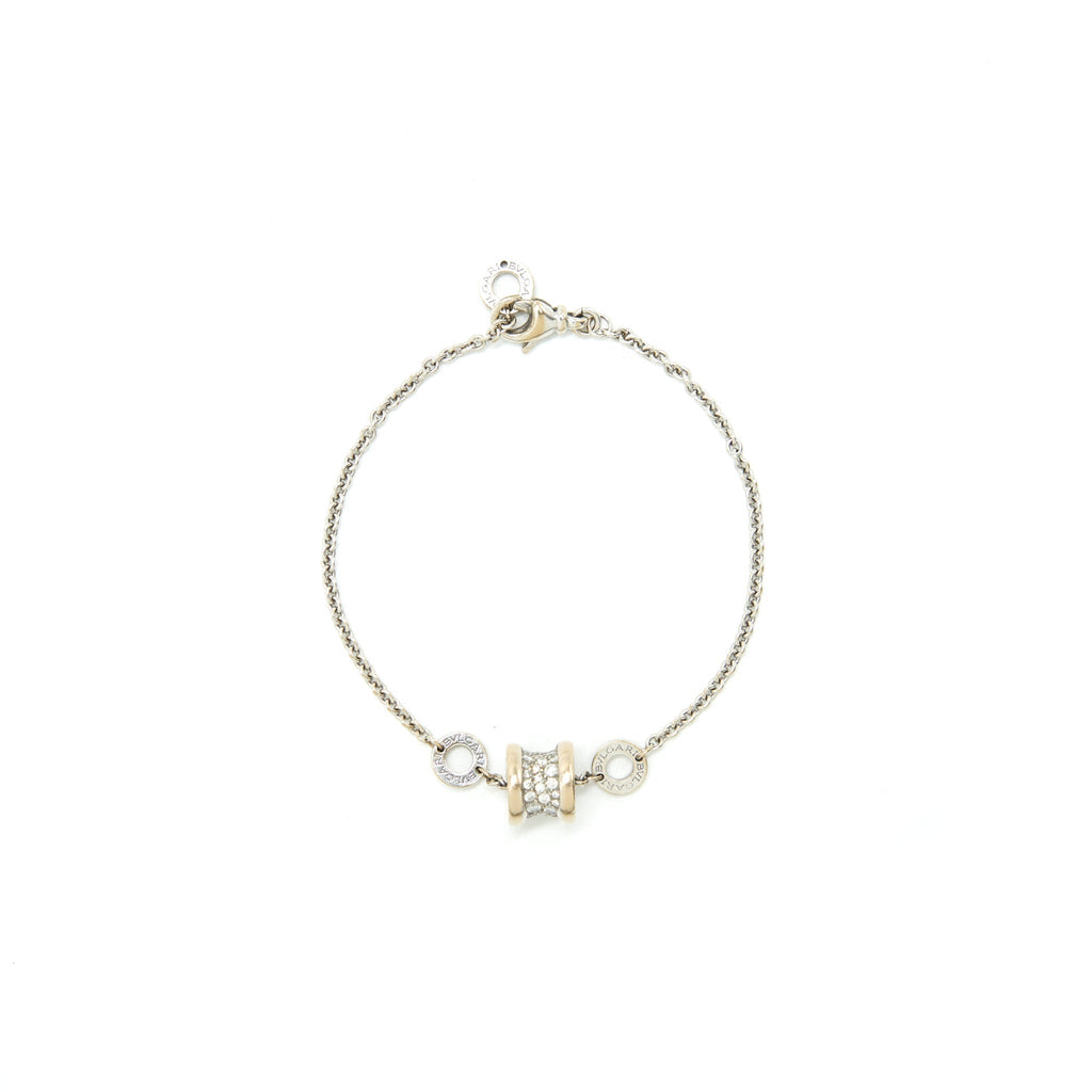 BVLGARI B.ZERO1 BRACELET WHITE GOLD WITH PAVED DIAMONDS