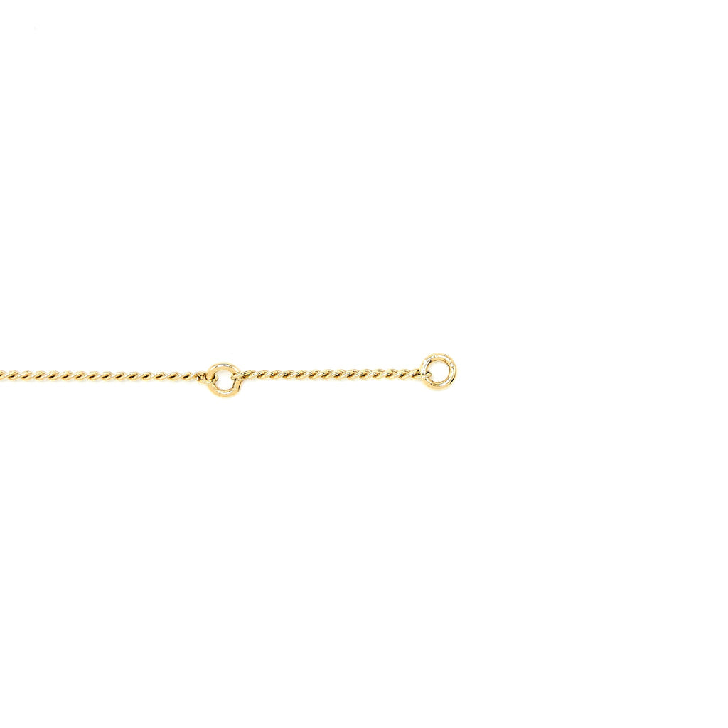 CELINE ALPHABET J BRACELET IN BRASS GOLD TONE