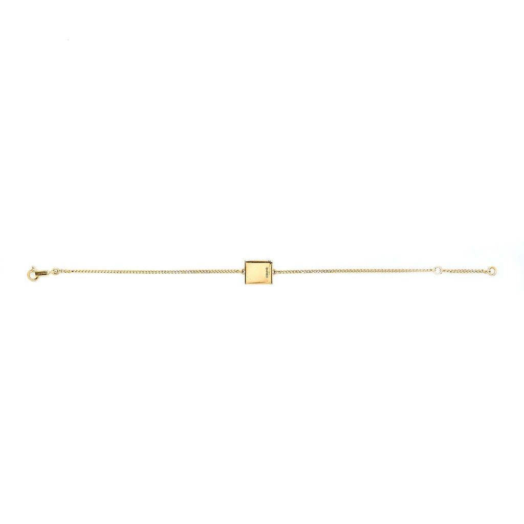 CELINE ALPHABET J BRACELET IN BRASS GOLD TONE