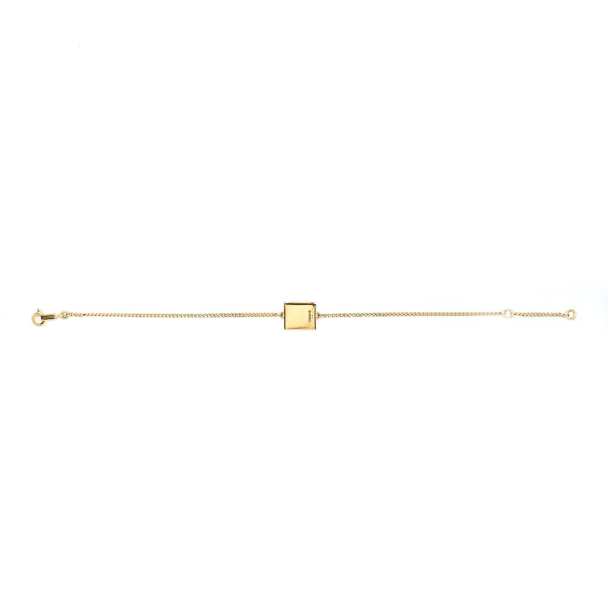 CELINE ALPHABET J BRACELET IN BRASS GOLD TONE