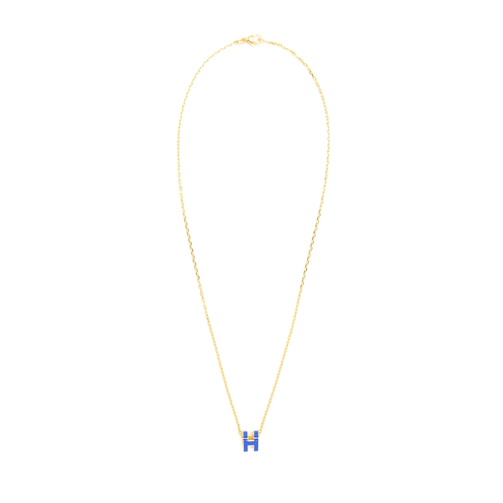 HERMES MINI POP H PENDANT BLUE ROYAL GHW