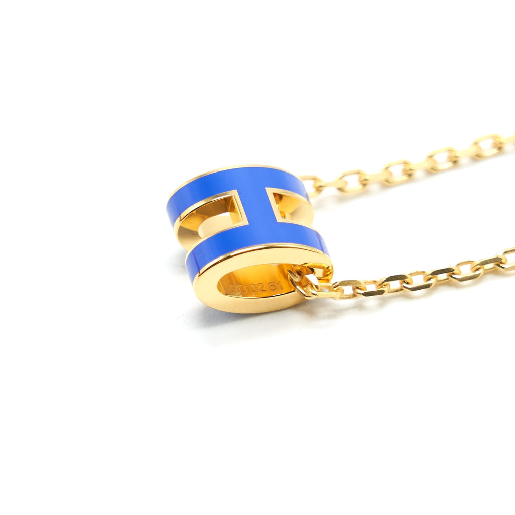 HERMES MINI POP H PENDANT BLUE ROYAL GHW