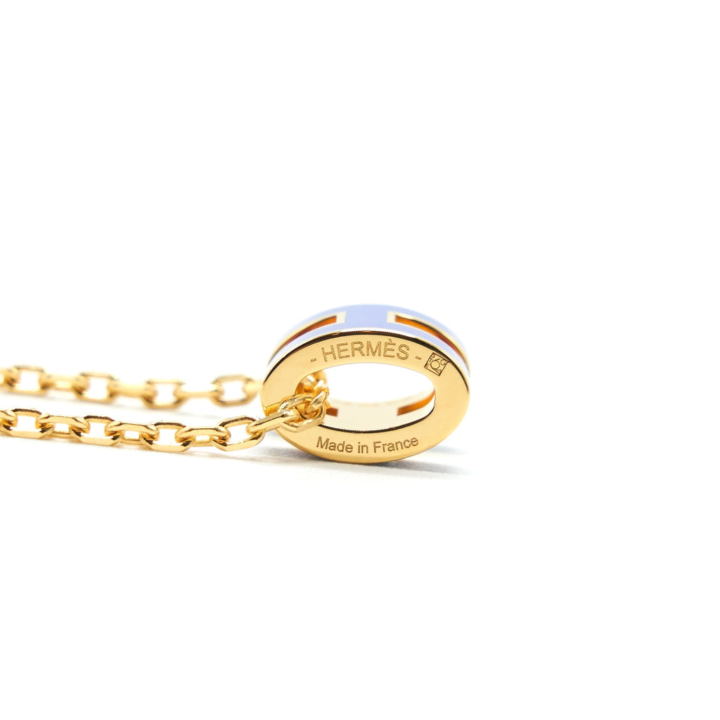 HERMES MINI POP H PENDANT BLUE ROYAL GHW