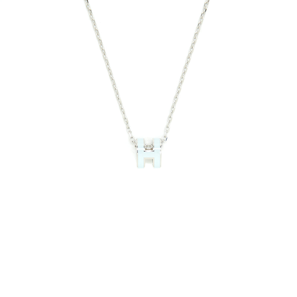 HERMES MINI POP H PENDANT BLUE ZEPHYR SHW