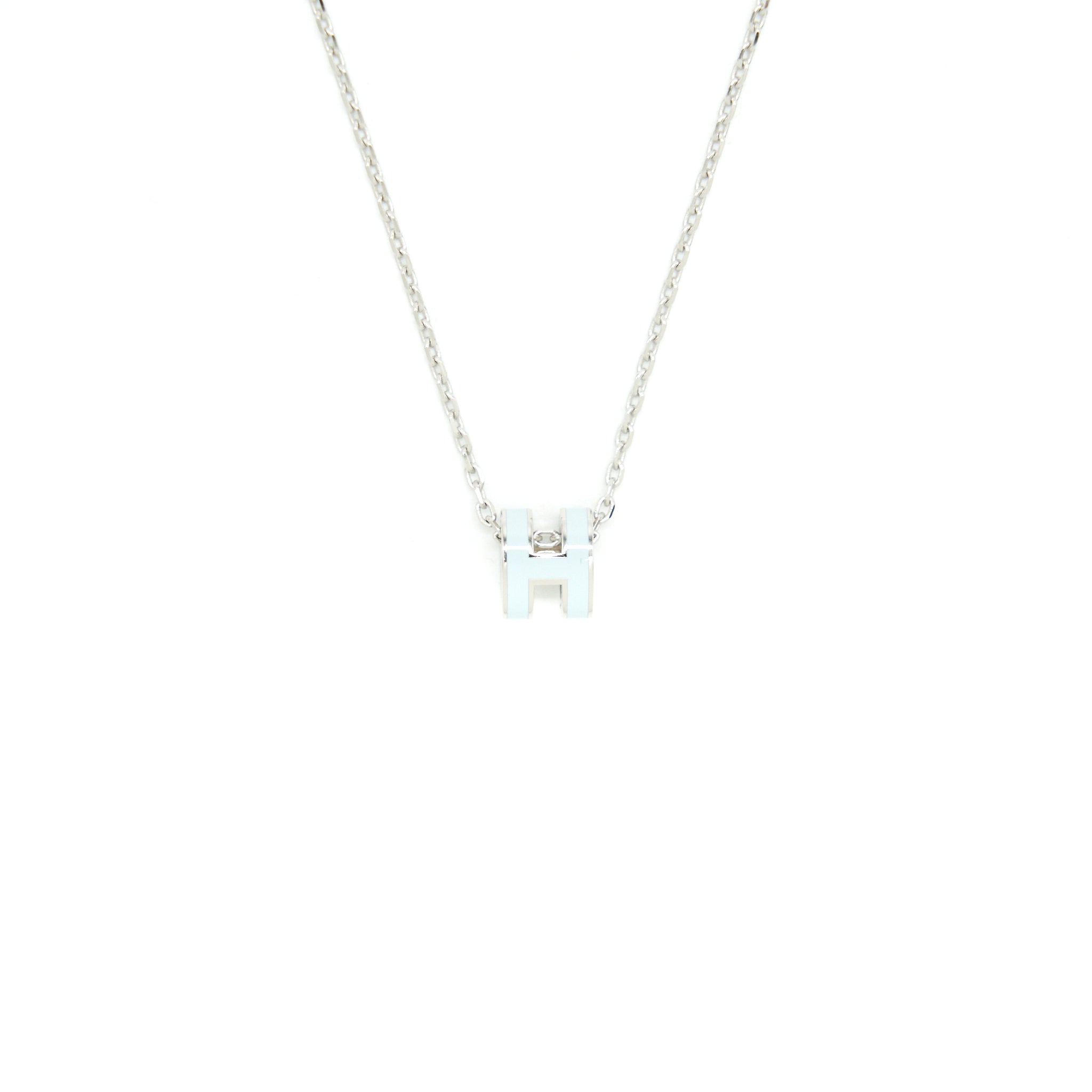 HERMES MINI POP H PENDANT BLUE ZEPHYR SHW
