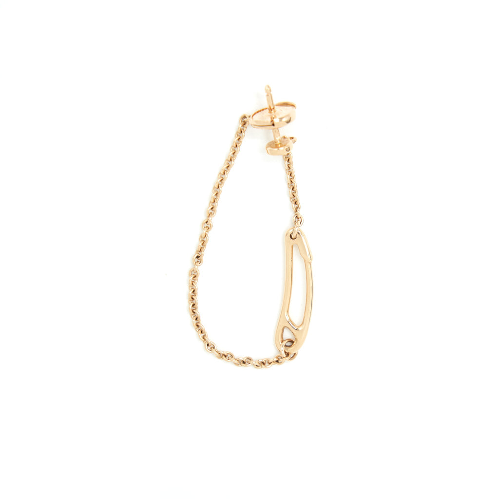 HERMES CHAINE D'ANCRE MINI PUNK EARRINGS ROSE GOLD