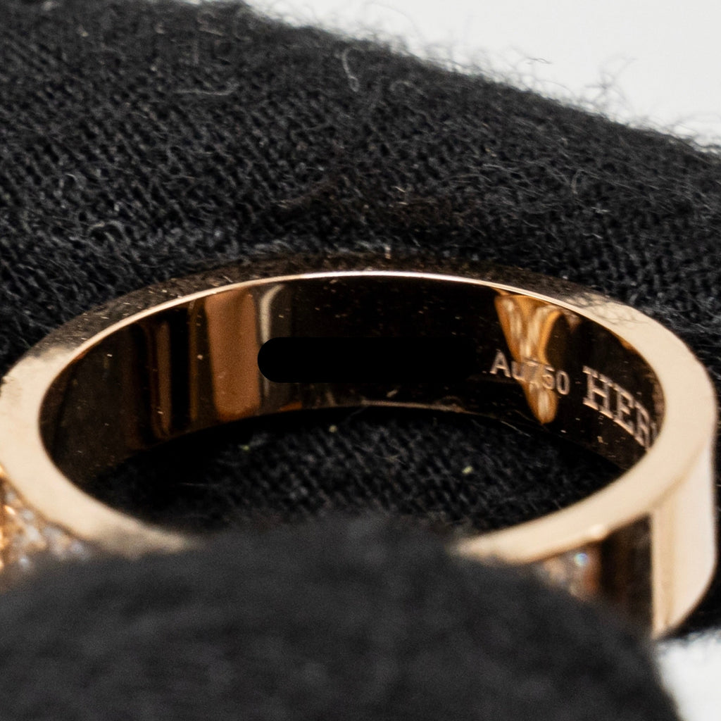 HERMES KELLY CLOCHETTE RING ROSE GOLD WITH DIAMONDS