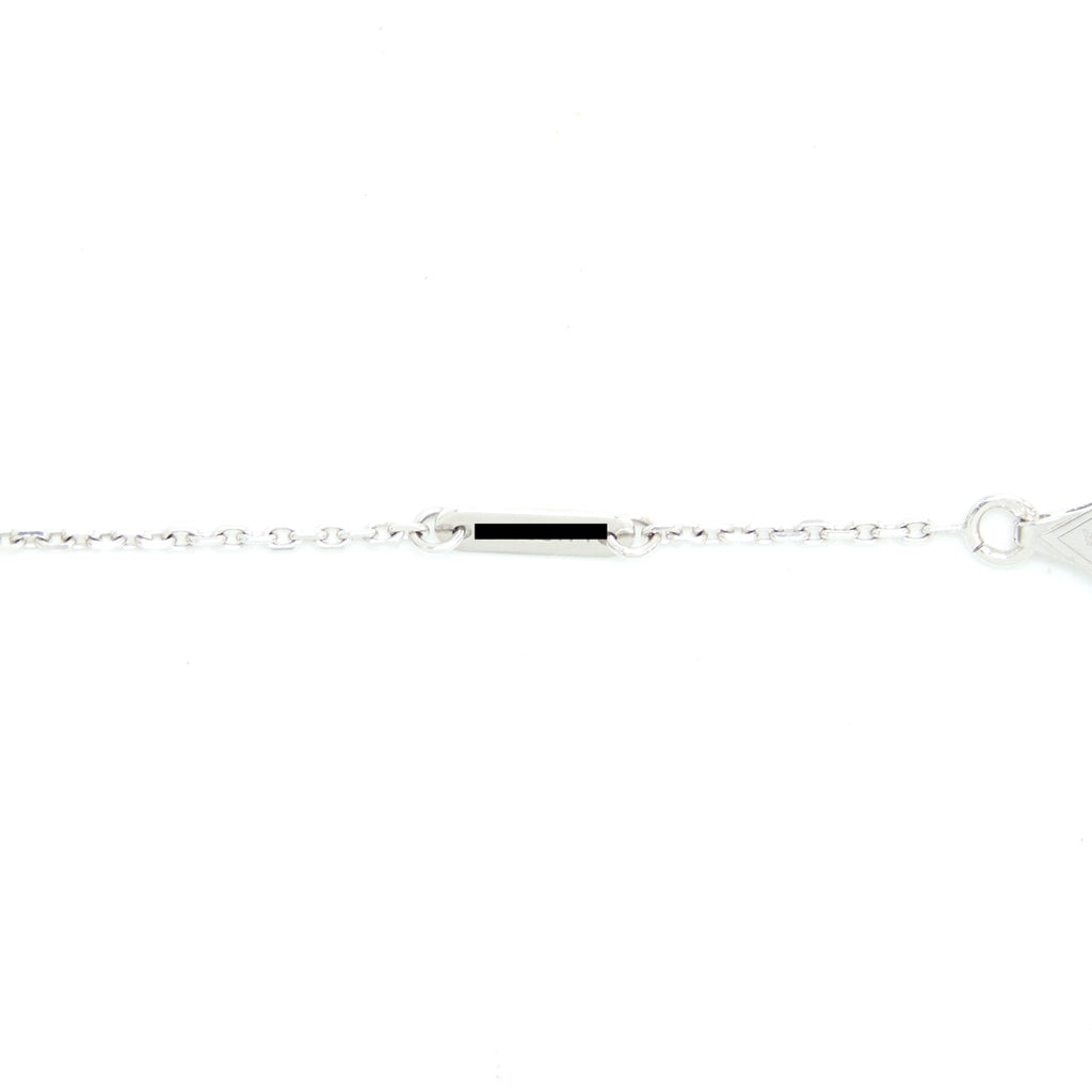 VAN CLEEF & ARPELS MINI MODEL FRIVOLE NECKLACE WHITE GOLD DIAMONDS