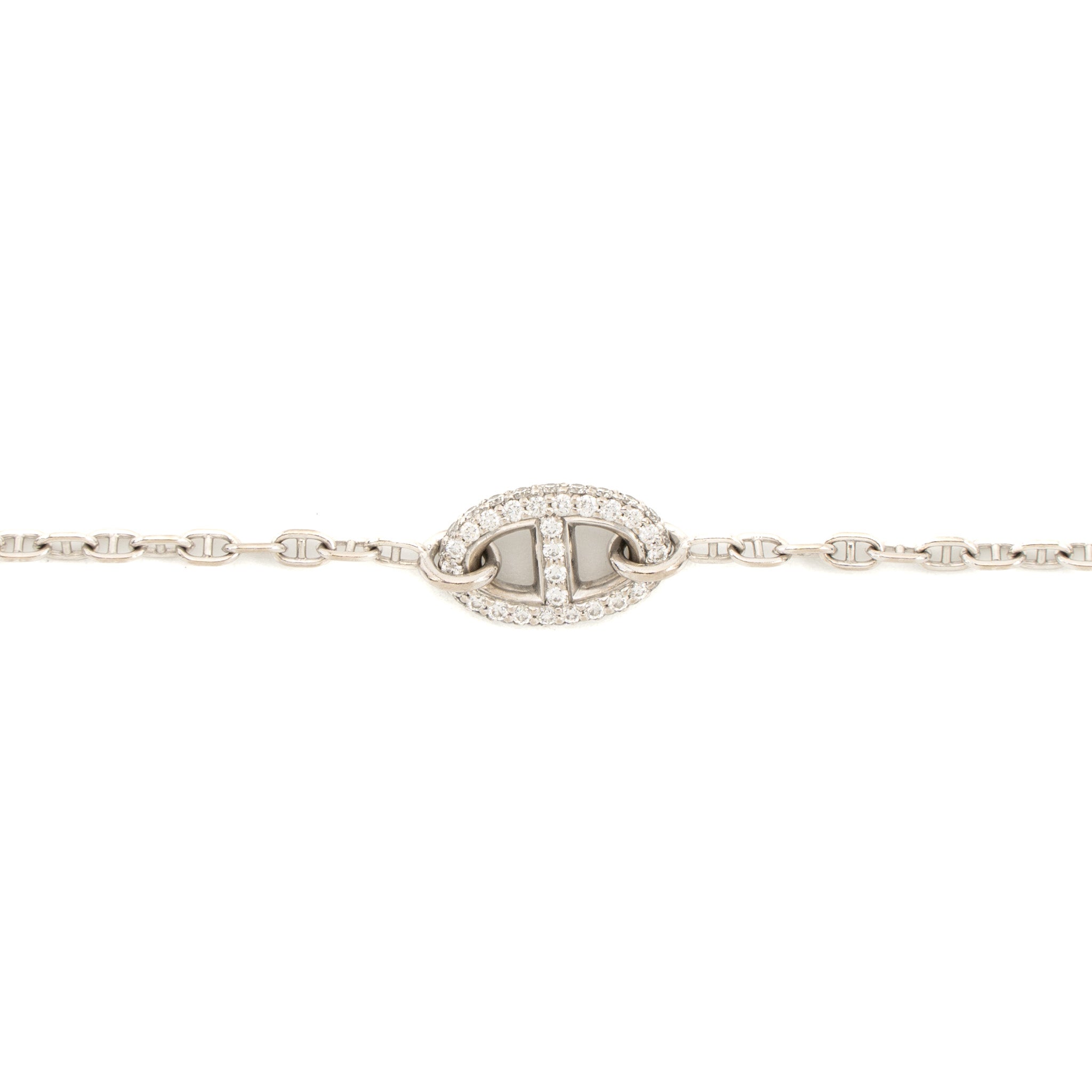 HERMES NEW FARANDOLE BRACELET WHITE GOLD WITH DIAMONDS