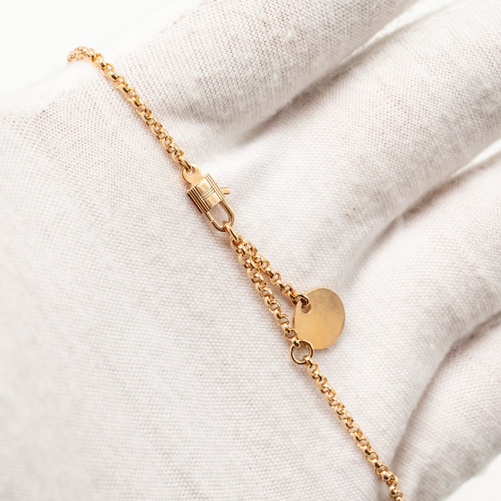 HERMES KELLY CLOCHETTE NECKLACE, SMALL GOLD ROSE GOLD