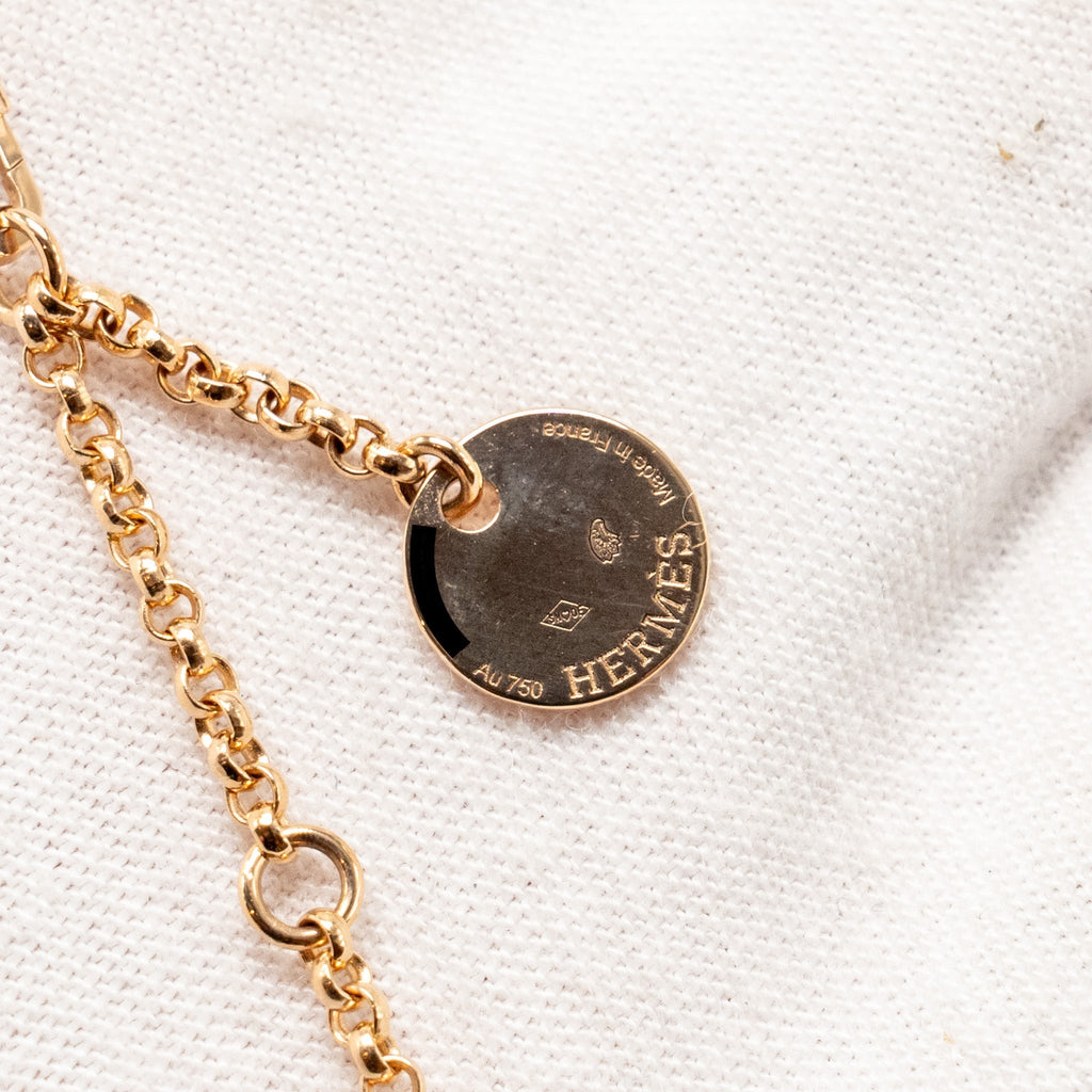 HERMES KELLY CLOCHETTE NECKLACE, SMALL GOLD ROSE GOLD