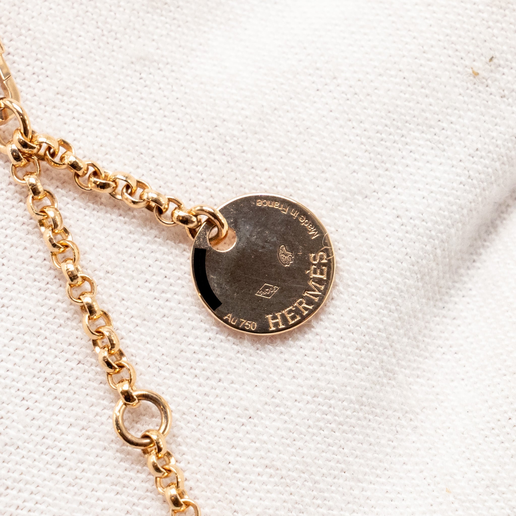 HERMES KELLY CLOCHETTE NECKLACE, SMALL GOLD ROSE GOLD
