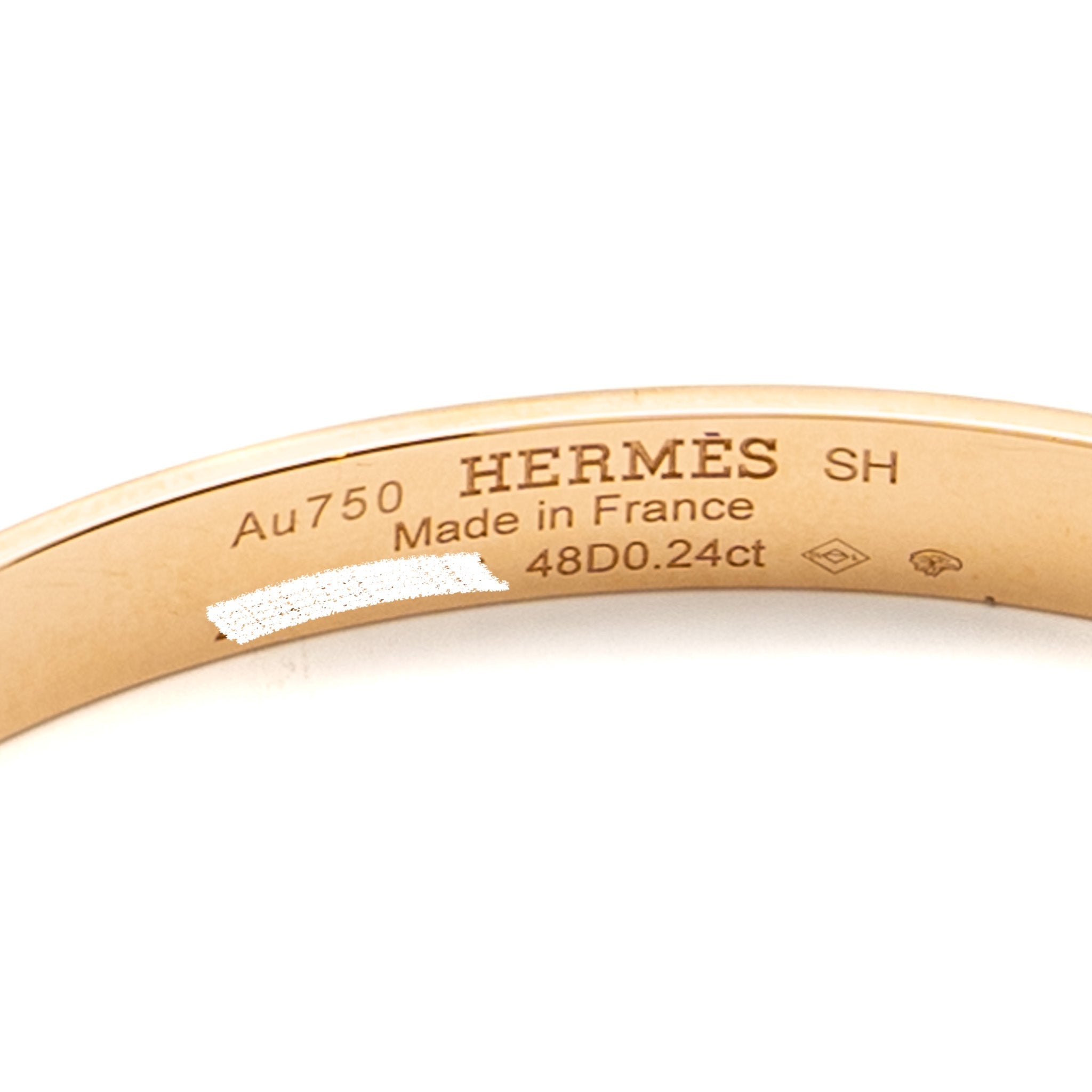 HERMES COLLIER DE CHIEN BRACELET ROSE GOLD/DIAMONDS
