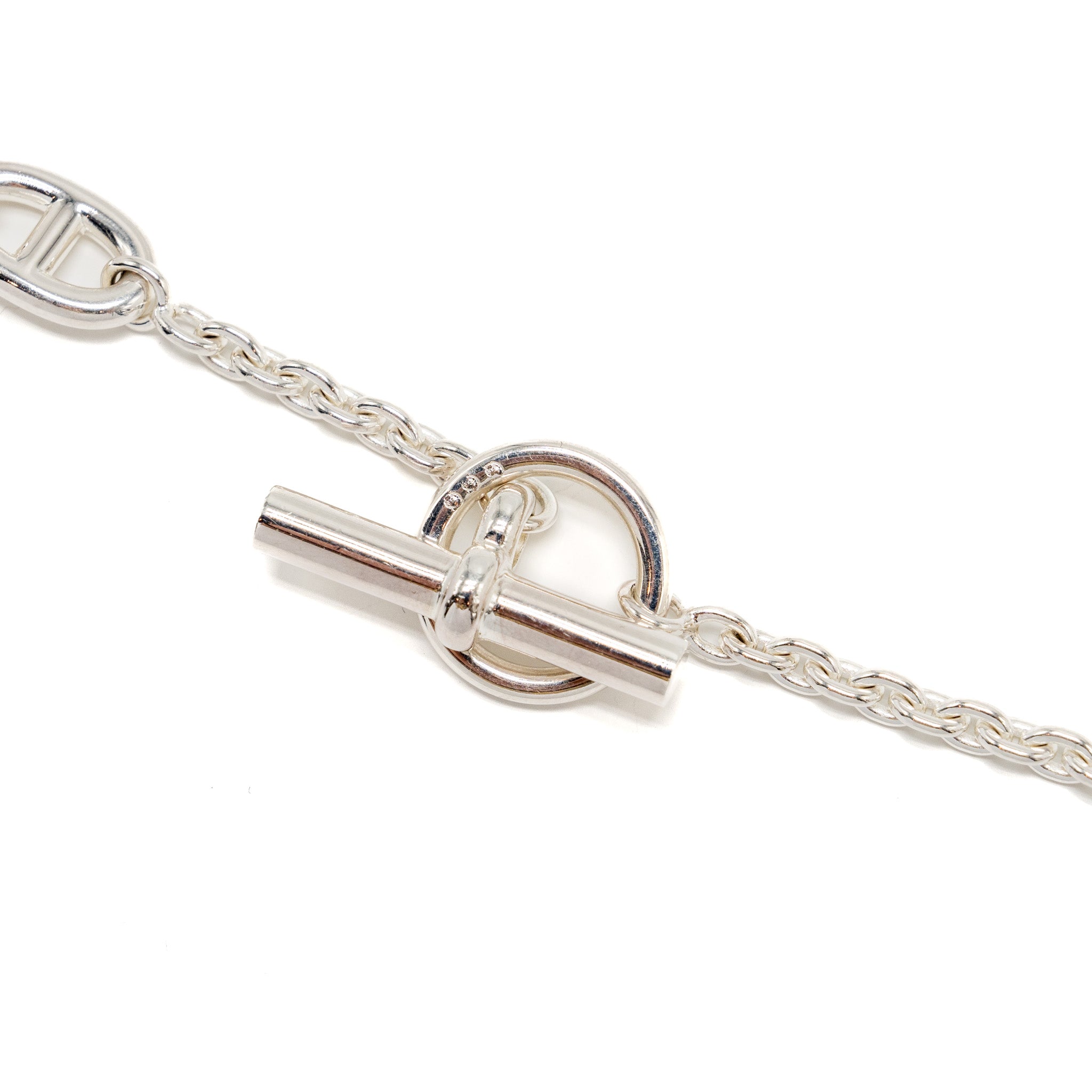 HERMES 80CM FRANDOLE LONG NECKLACE STERLING SILVER