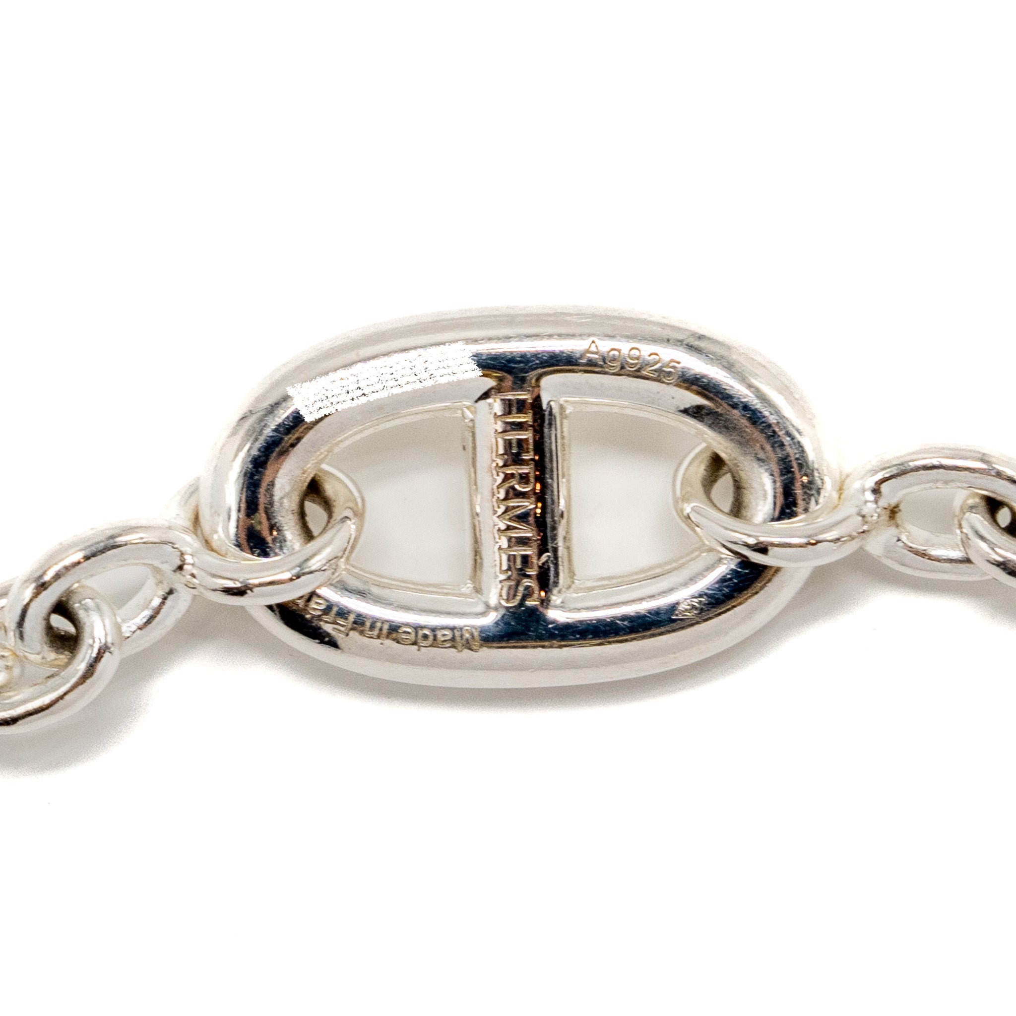 HERMES 80CM FRANDOLE LONG NECKLACE STERLING SILVER