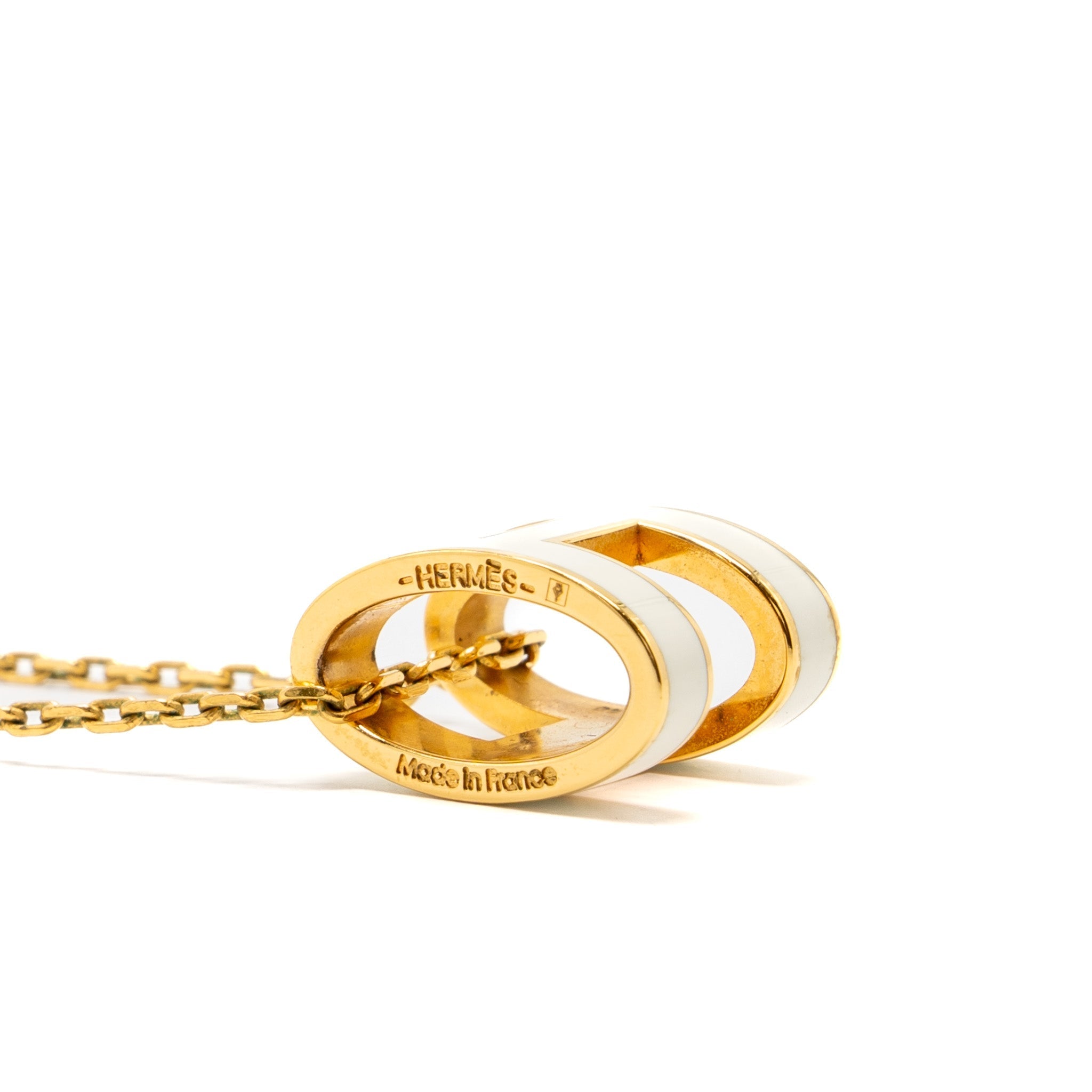 HERMES POP H PENDANTS BLANC GHW