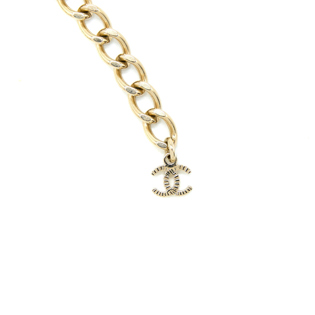 CHANEL NO.5 PERFUME BOTTLE CHOKER/ NECKLACE LGHW