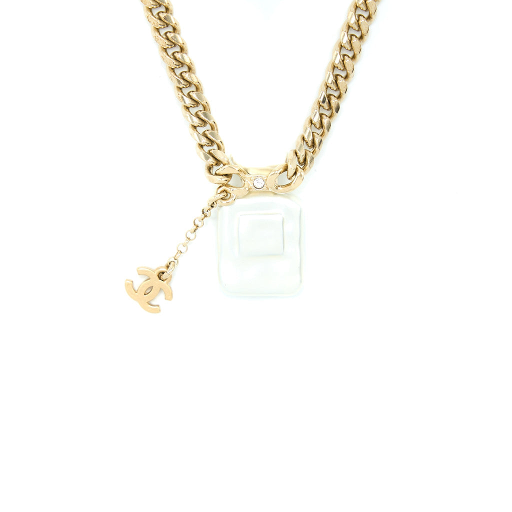 CHANEL NO.5 PERFUME BOTTLE CHOKER/ NECKLACE LGHW