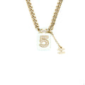 CHANEL NO.5 PERFUME BOTTLE CHOKER/ NECKLACE LGHW