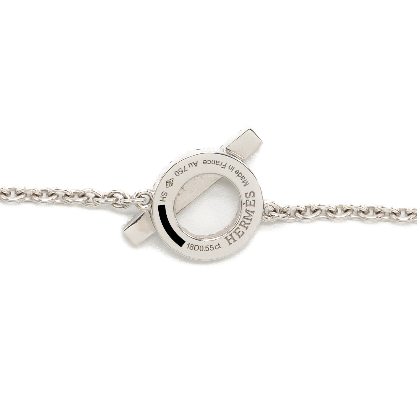 HERMES FINESSE BRACELET WHITE GOLD DIAMONDS