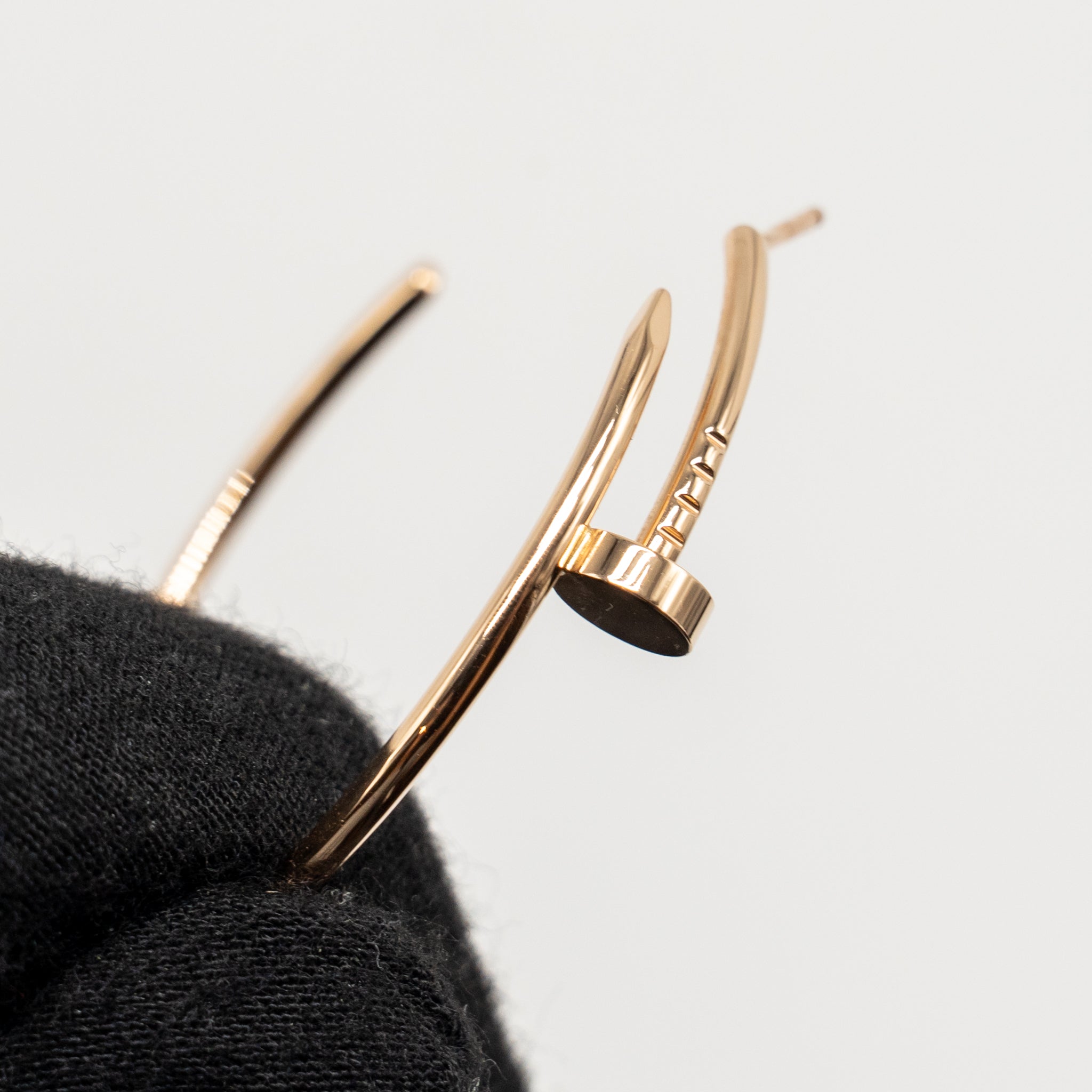 CARTIER JUSTE UN CLOU HOOP EARRINGS ROSE GOLD