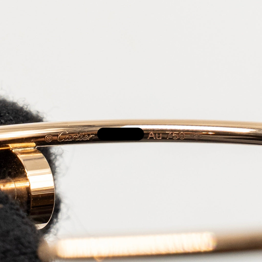 CARTIER JUSTE UN CLOU HOOP EARRINGS ROSE GOLD