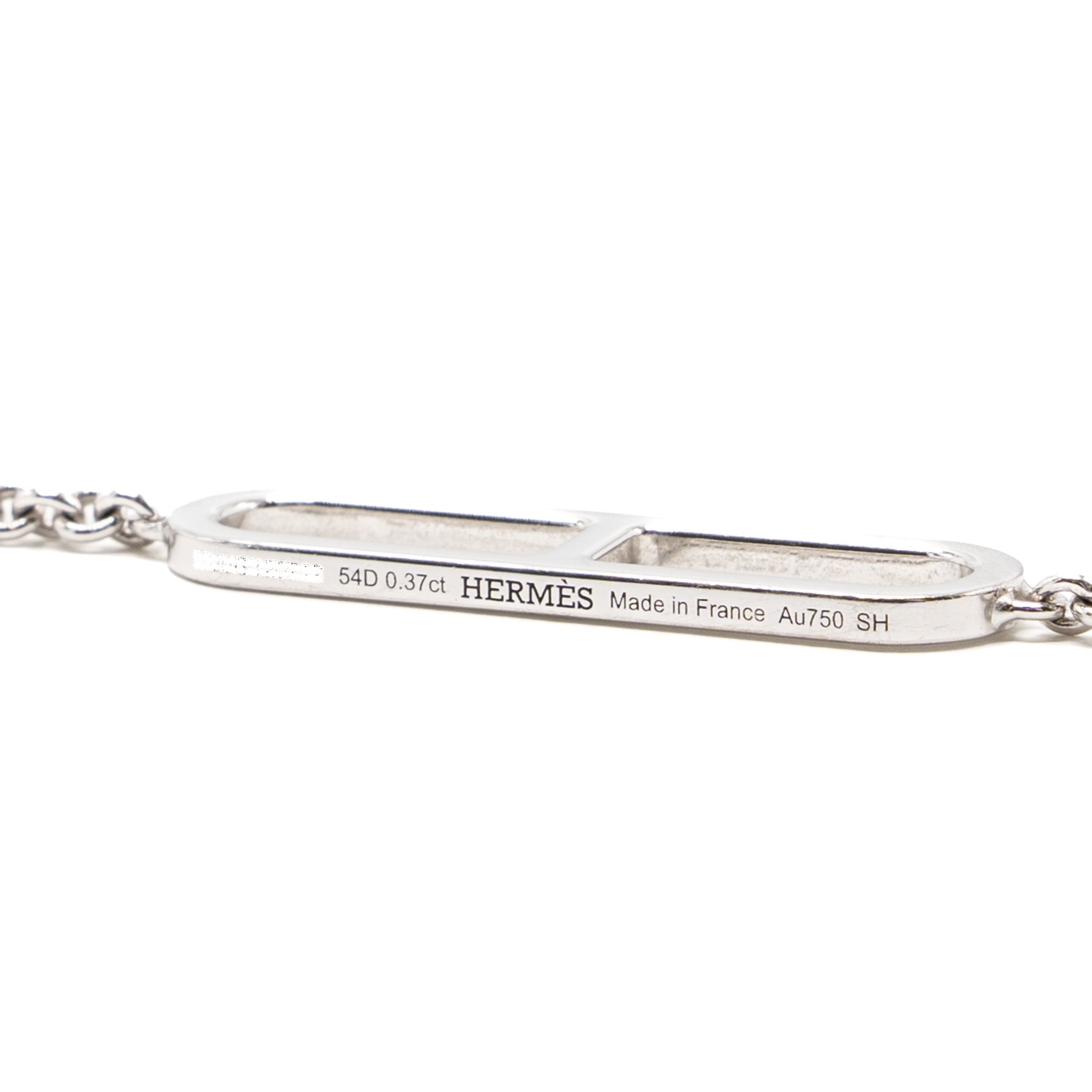 HERMES EVER CHAINE D’ANCRE BRACELET WHITE GOLD DIAMONDS