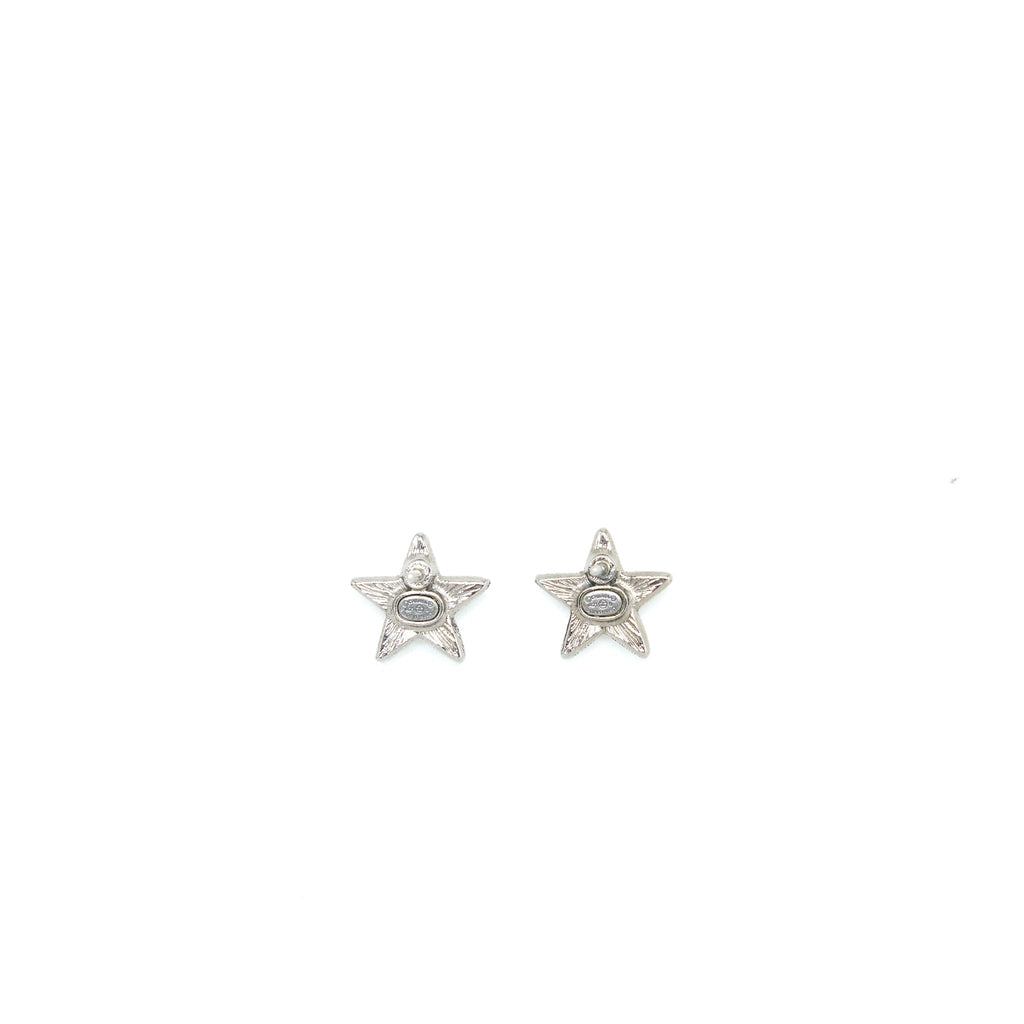 CHANEL CRYSTAL CC STAR EARRINGS
